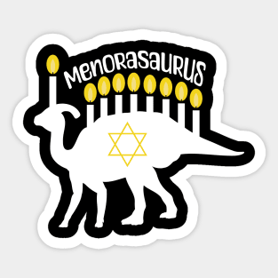 MenoraSaurus - Hanukkah Joke Sticker